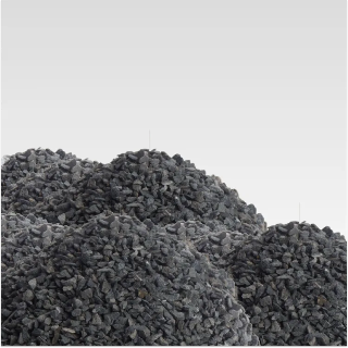 Diabas split 0/2 mm (brekerzand), los gestort, volle kipper 25 ton